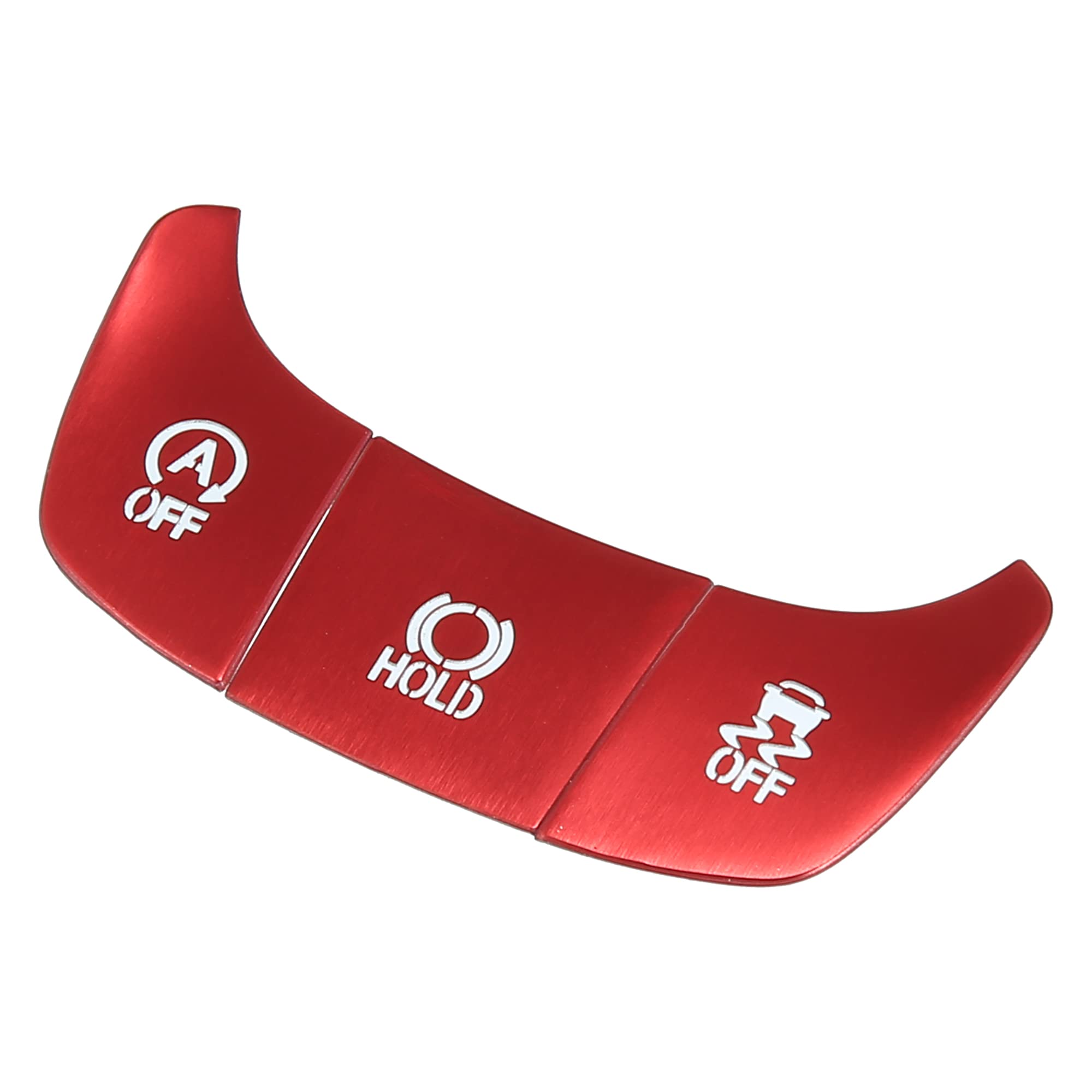 X AUTOHAUX - 3 pegatinas decorativas para botón de freno de mano electrónico de aleación de aluminio para interior de coche, accesorios para Toyota CHR 2017-2021, color rojo