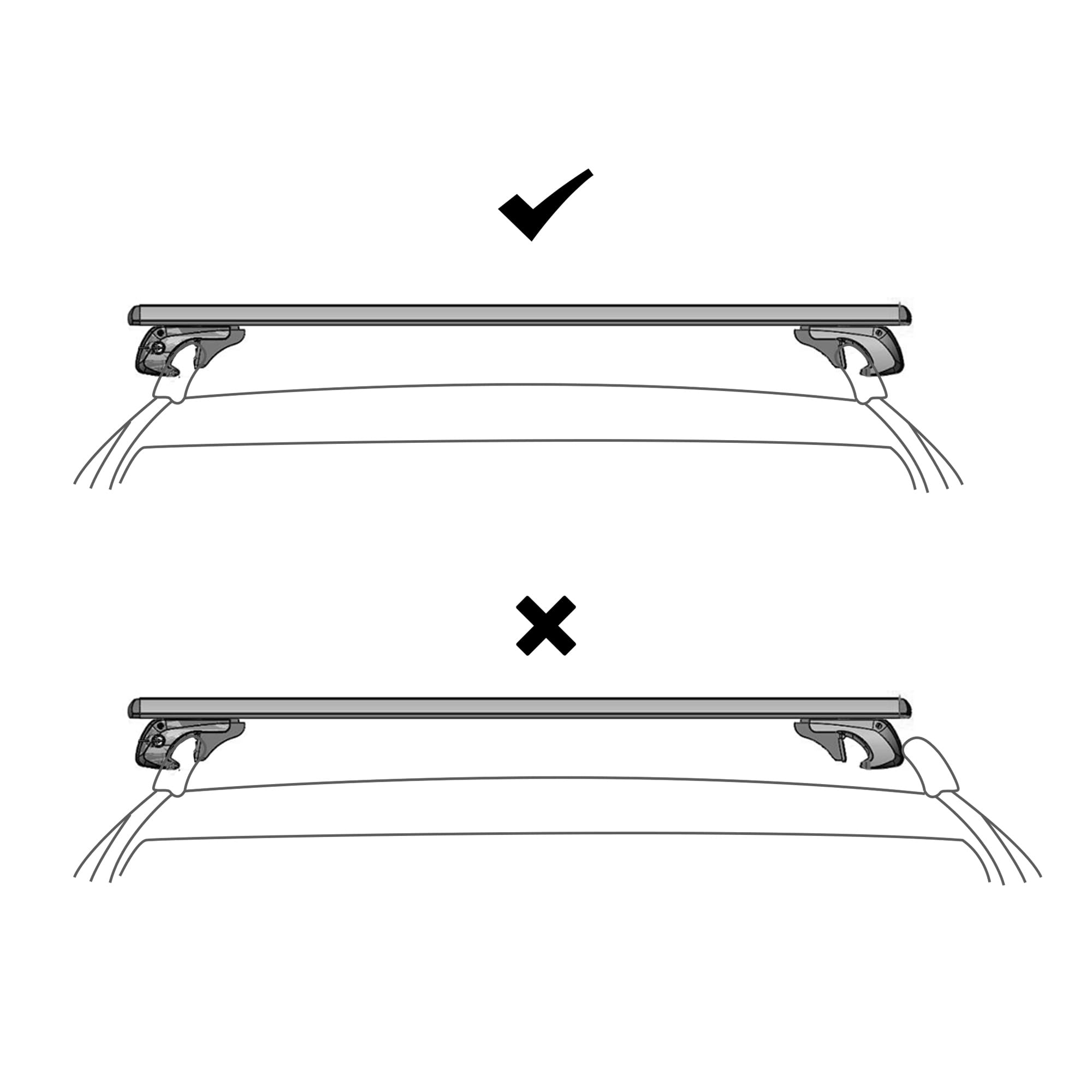 HOMCOM Barras de Techo Universales para Vehículos de Aluminio Bacas Portaequipajes Coche Automóvil Baca para Coche Universales con Cerradura Carga 75 kg 135 cm Plata
