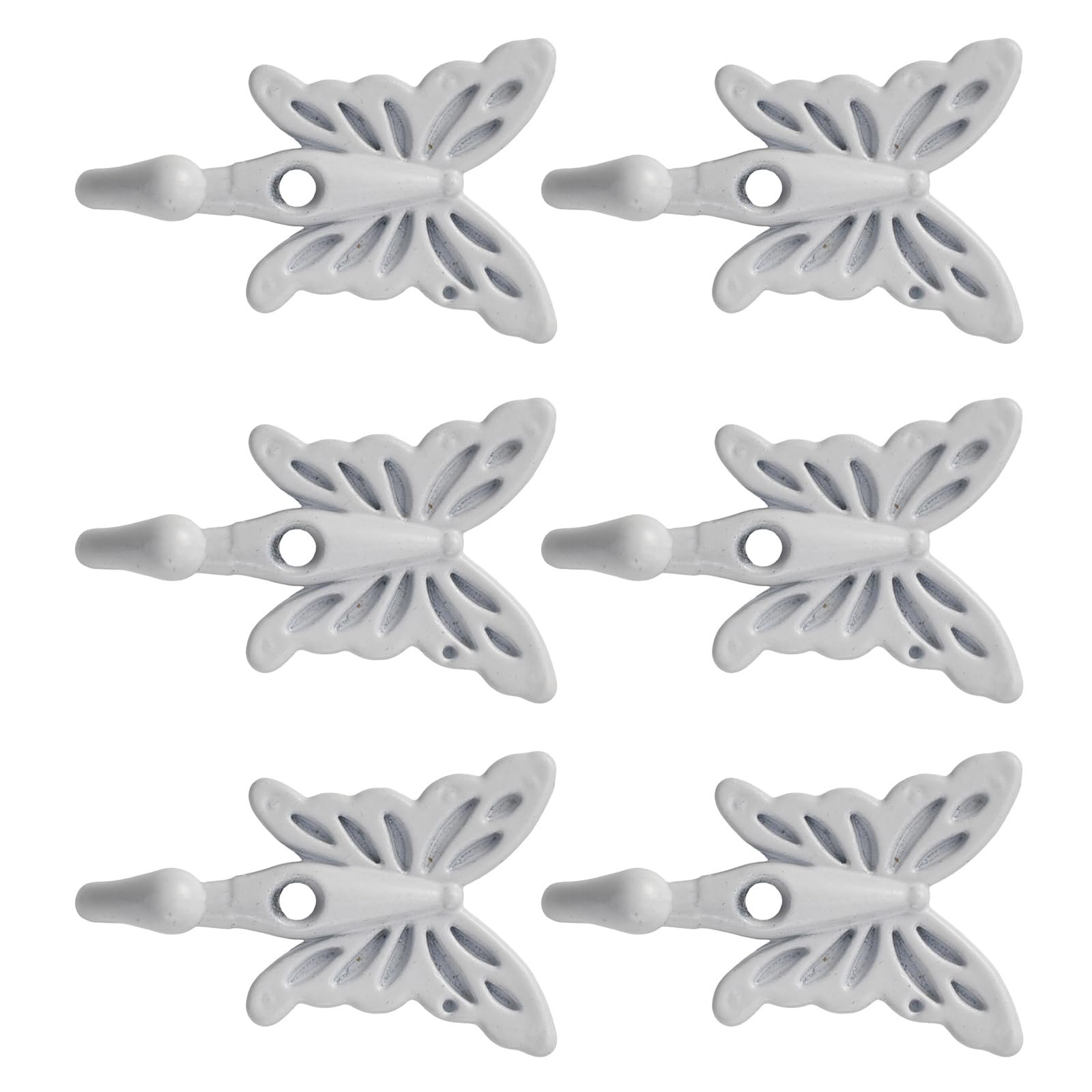 Xjdzineq 6PCS Decorative Butterfly Hooks Wall Mounted Hanger Premium Alloy Hooks for Hanging Coats and Bags Metal Mixture Coat Hook