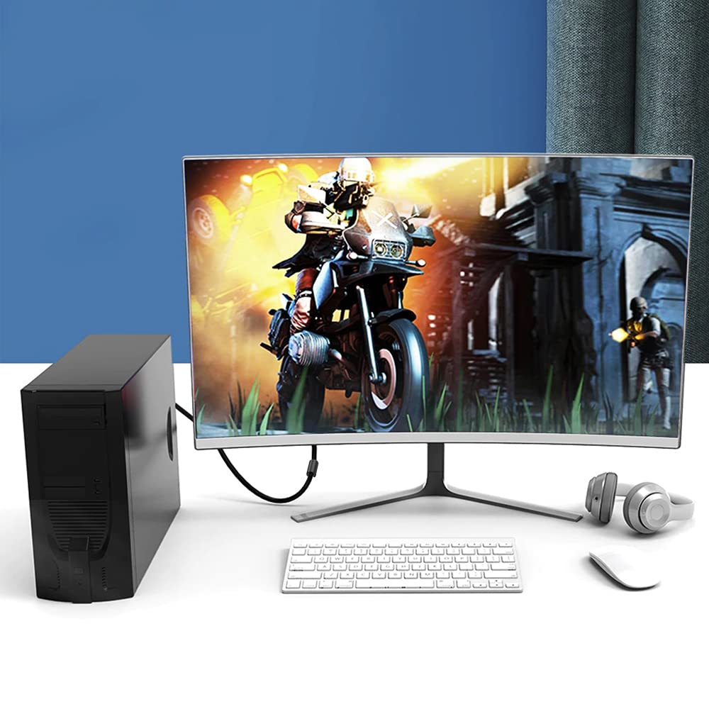 Retoo Kabel do monitora VGA, VGA na VGA 1,4 m, wtyczka do wtyczki, kabel przedłużający do monitora komputerowego, kompatybilny z HDTV, wyświetlaczami, projektorami, D-SUB obsługuje Full HD 1080P