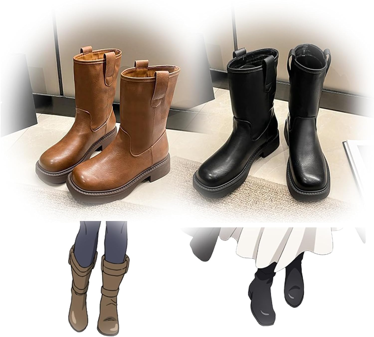 Amazon.co.jp: BNQ フリーレン フェルン コスプレ道具 靴 短靴