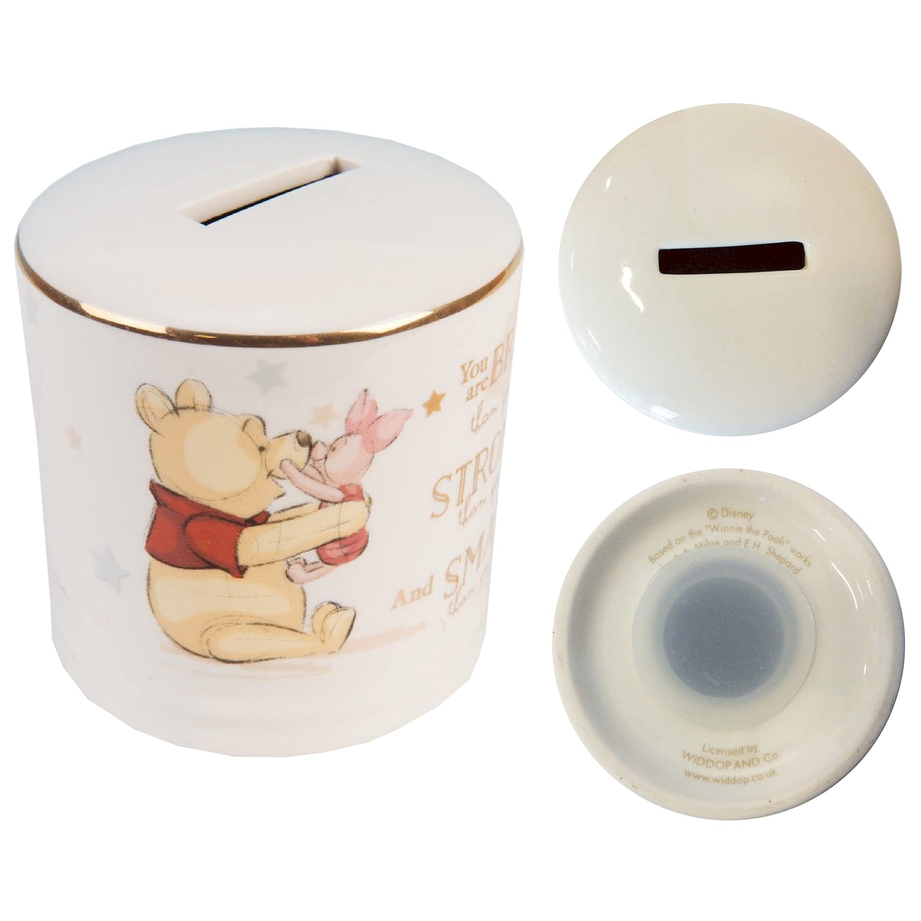 Widdle Gifts Multicolor Disney Winnie The Pooh Money Bank Magical Beginnings Ceramic Money Box Bank - 1209