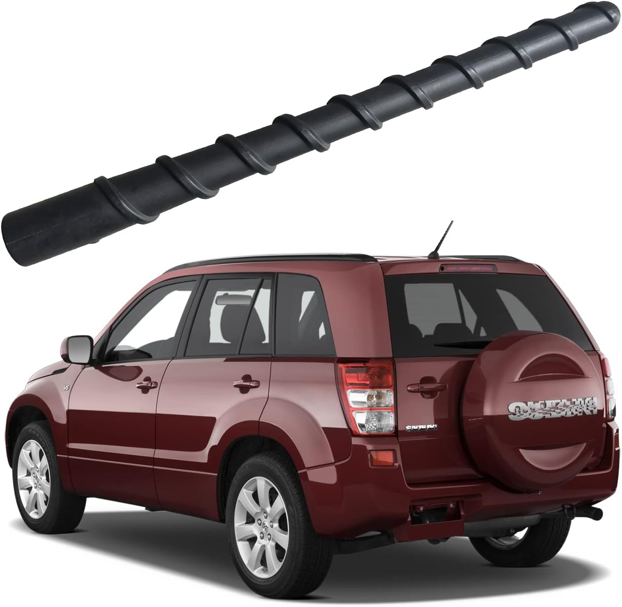 7 Inch Flexible Spiral Rubber Antenna for Suzuki Grand Vitara (2006-2013), Car Wash Proof - Internal Copper Coil Antenna Mast Replacement
