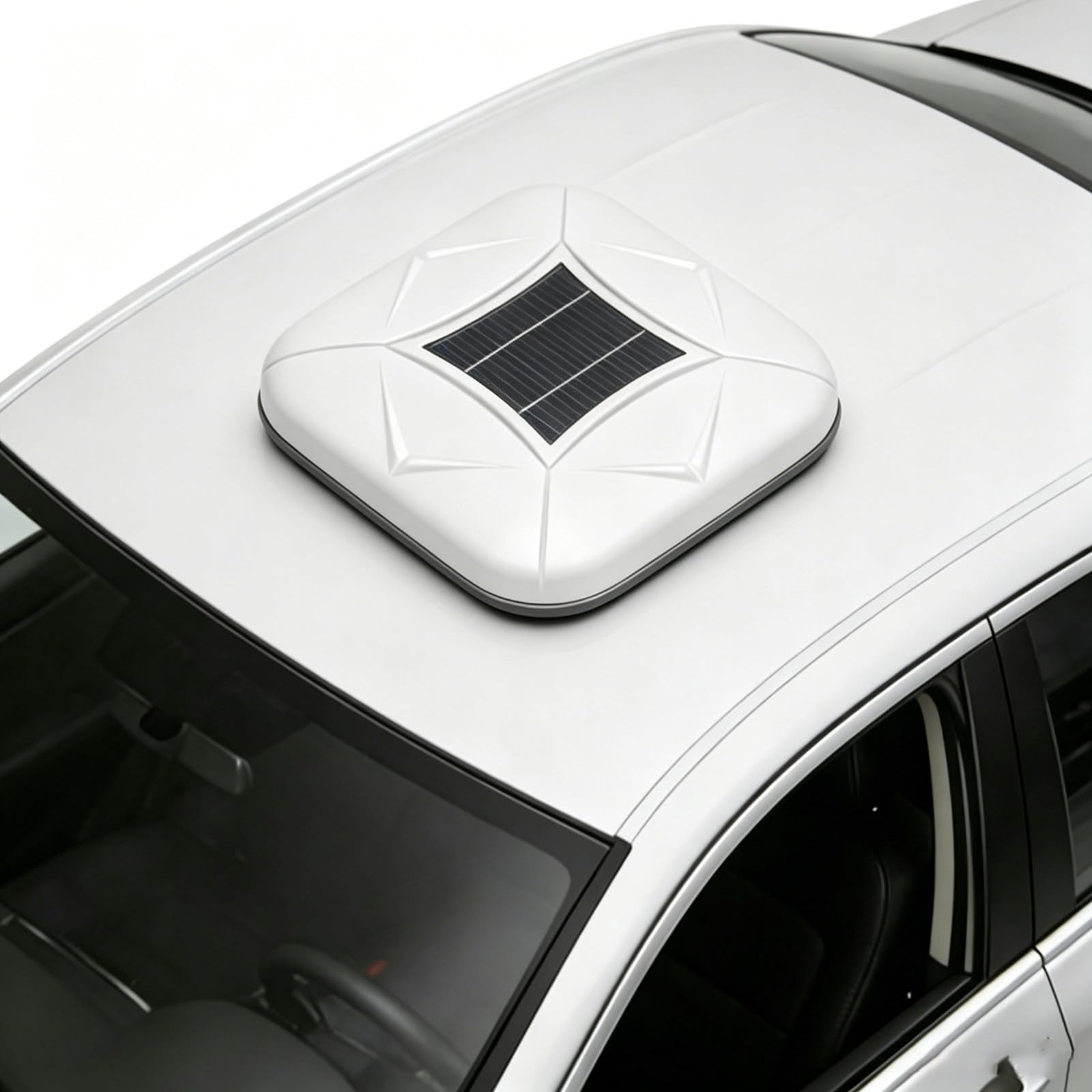 Sunseota Car Cover Solar Charging, Fully Automatic Outdoor Car Cover Portable Sun and Weather Shelter, Intelligent Remote Control Electric Shrinkage Car Window Covers White-2L