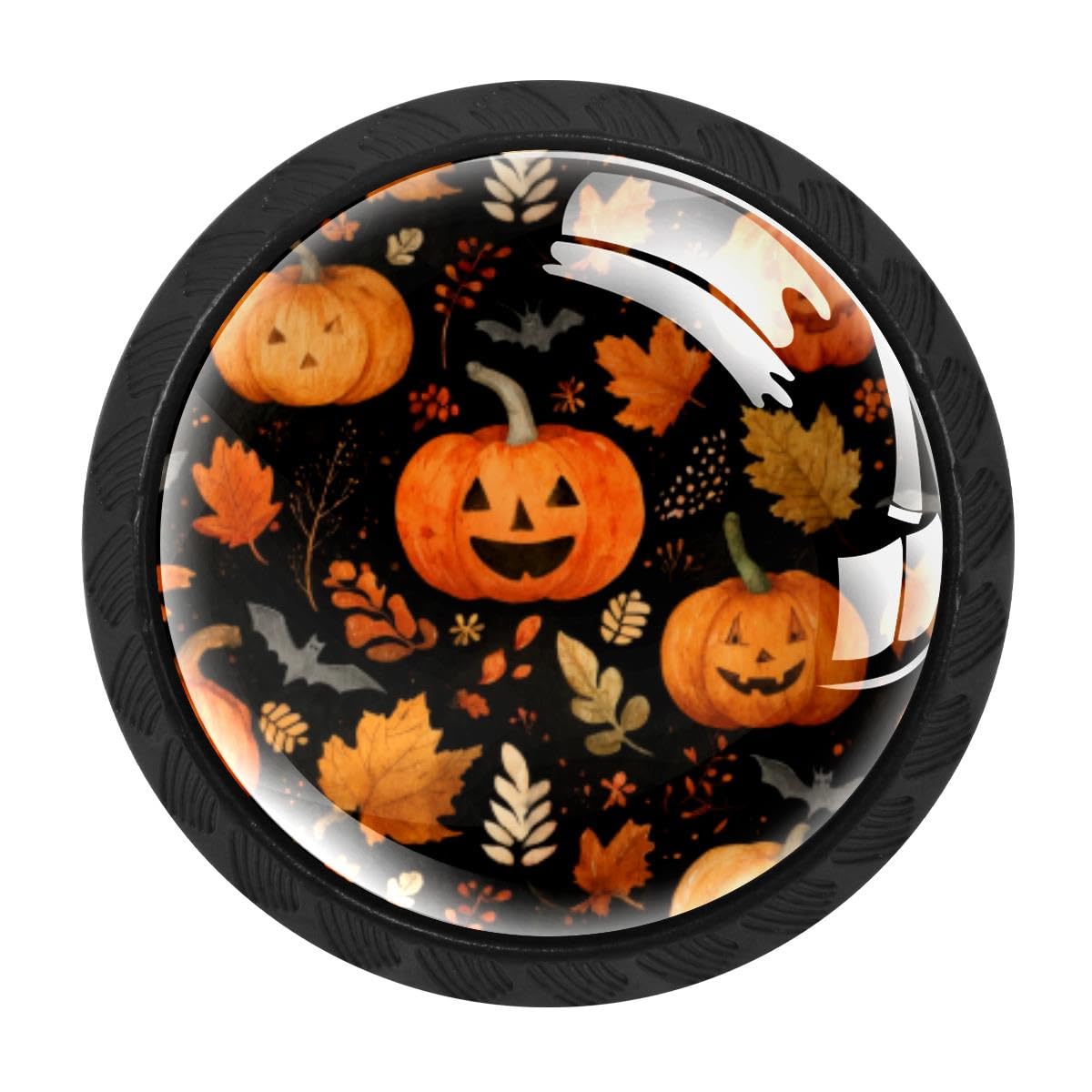 Heoeh Multi 11 4 Pcs Cabinet Knobs, Pumpkin Autumn Leaves Drawer Knobs Dresser Handles