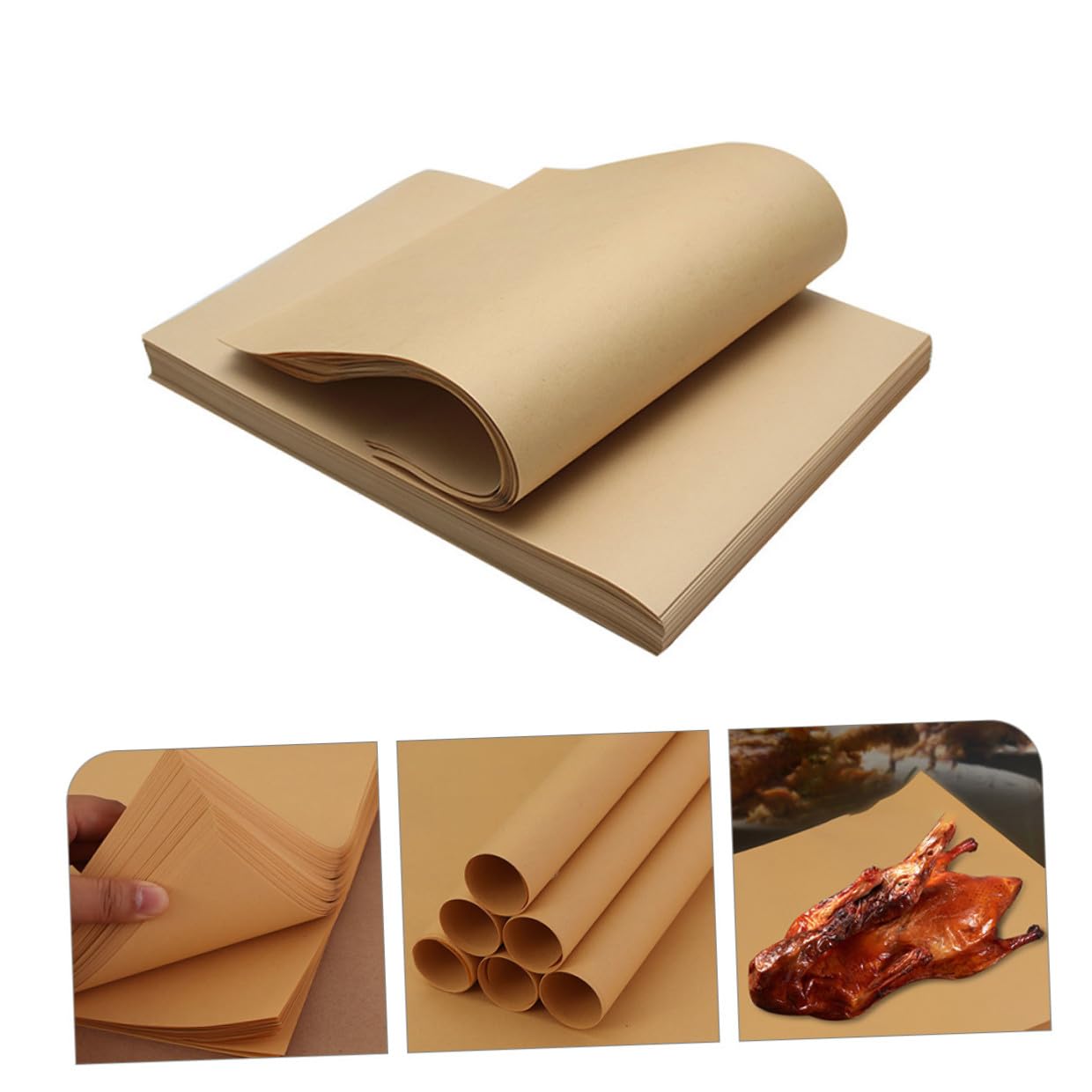 GARVALON Papel Para Envolver Alimentos 29x29 Cm 70 g Alta Densidad Antidesgarro Para Uso Alimentario Papel De Queso y Wraps Para Sándwiches Adecuado Para Cocina y Almacenamiento 300 Hojas Desechables