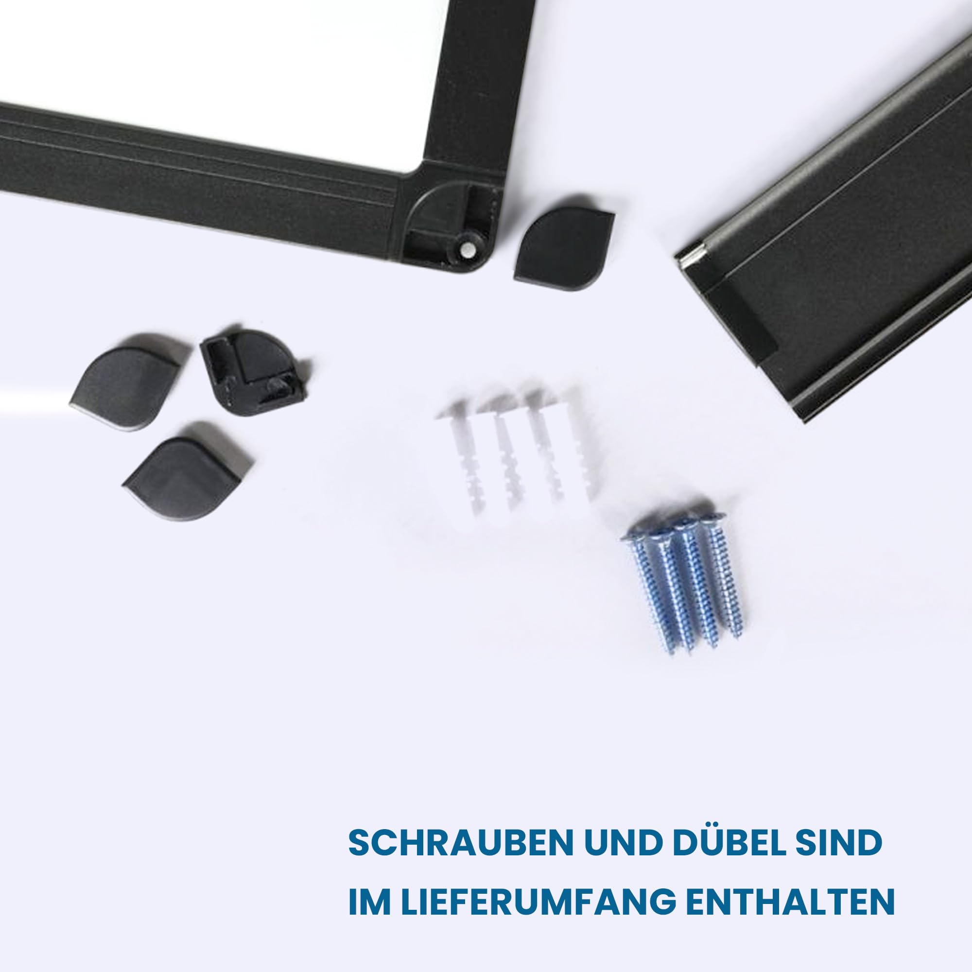 IVOL Magnetwand Whiteboard 90 x 120 cm mit schwarzem Alurahmen, whiteboard magnetisch & Magnettafel groß mit Stiftablage, Magnetwand groß, abwischbare Tafel für Büro, Schule & Zuhause Pro