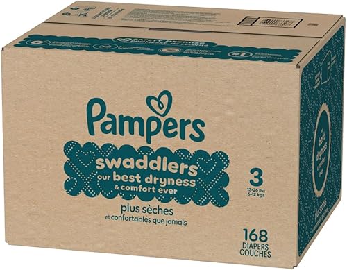 Miniatura 183 de Pampers Swaddlers - Pañales desechables muy suaves para bebé talla 1, 198