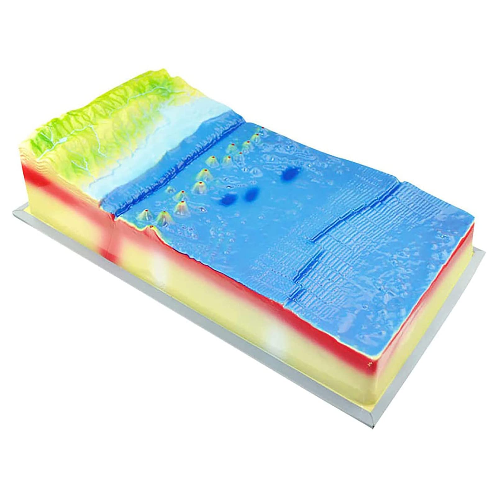 Geology 3D Plate Tectonics Model, Plate Structure and Surface Morphology Model, Geography Demonstration Teaching Scientific and Educational Equipment PVC Material