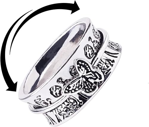 Anillos para ansiedad para mujeres, hombres y niños, anillo de ansiedad para hija, meditación, anillo giratorio para aliviar el estrés y la ansiedad