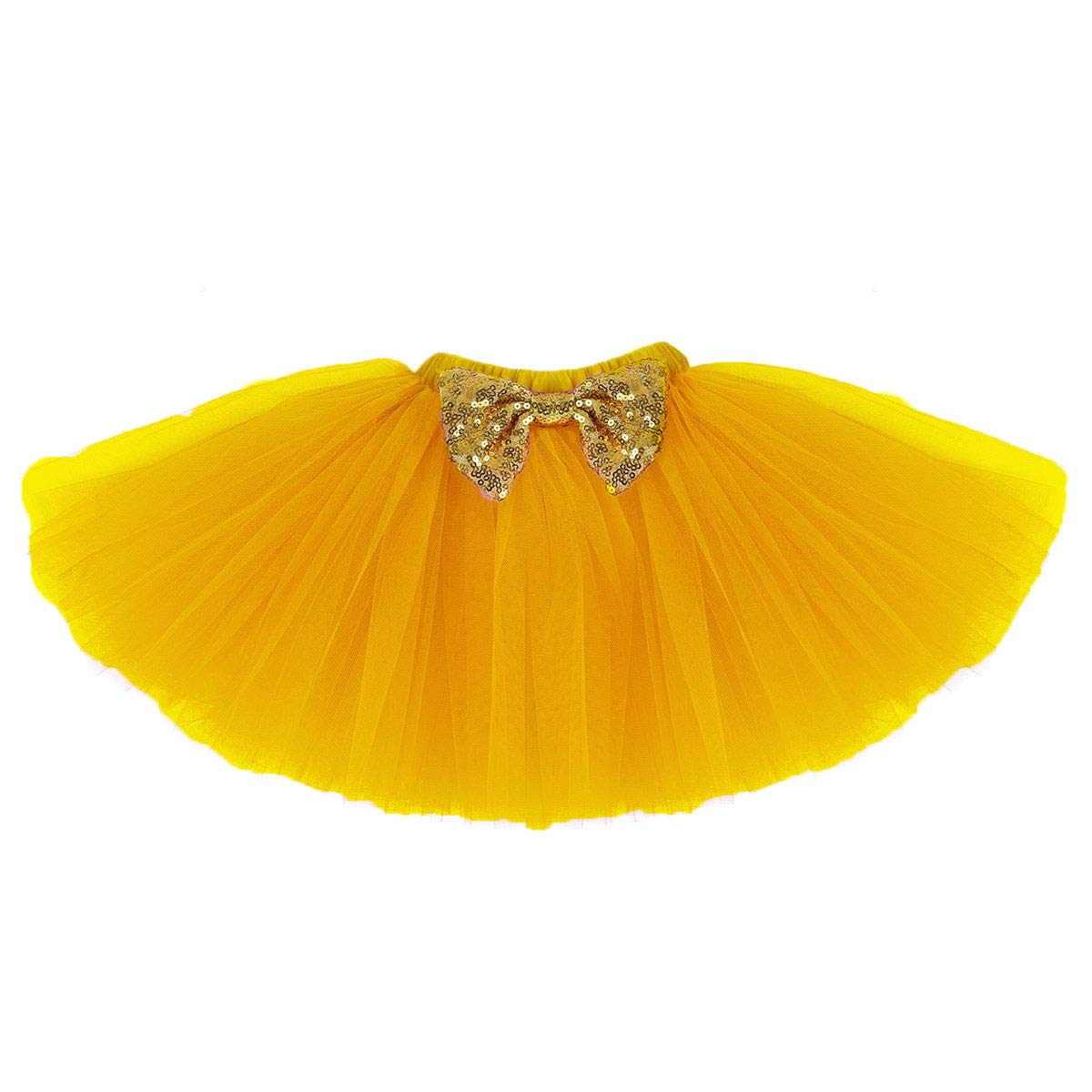 HIBA Baby Tutu Skirt with Bow and Headband Yellow Colour for 18-24 Month 1