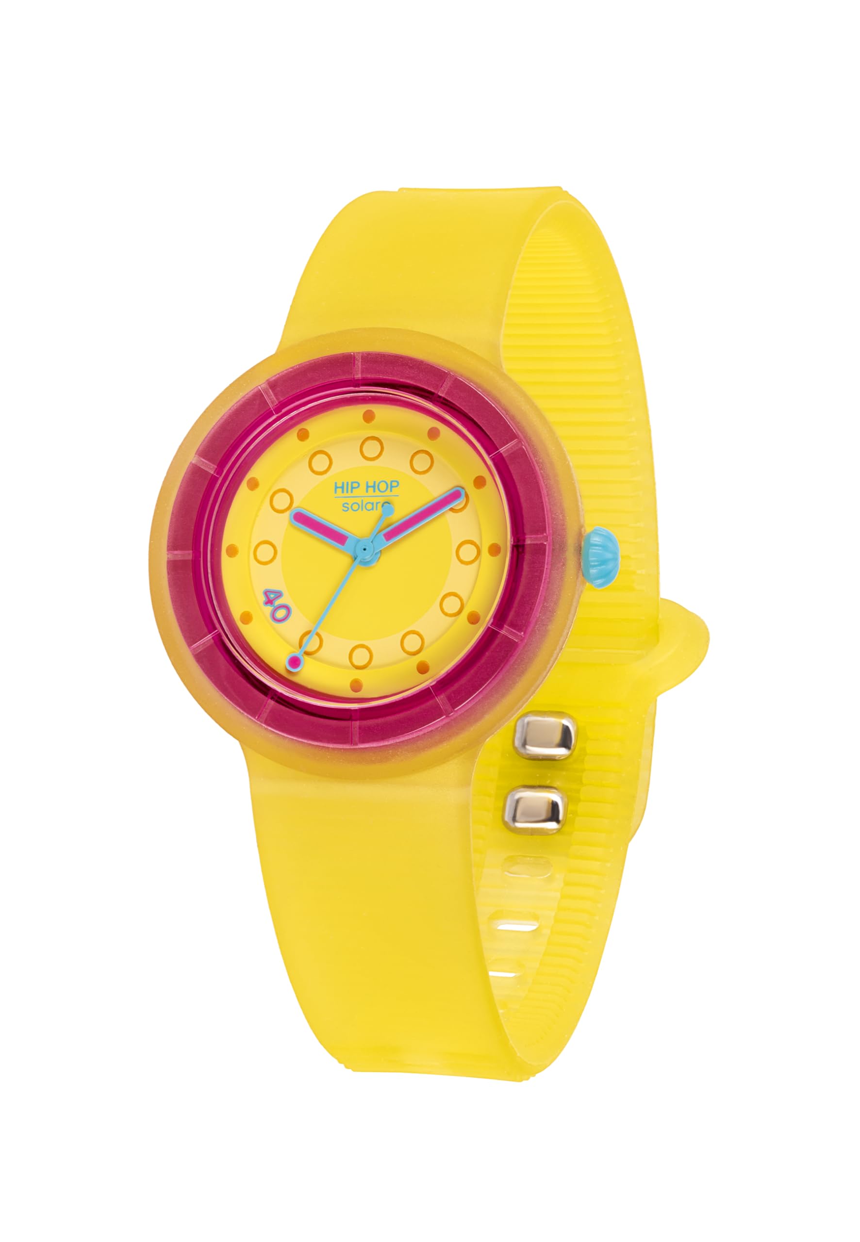HIP HOP, Zegarek Hero.DOT_Solar, ekskluzywna edycja, ruch słoneczny, przyjazny dla środowiska silikonowy pasek, stalowy zapięcie, obudowa 34 mm, wodoodporny