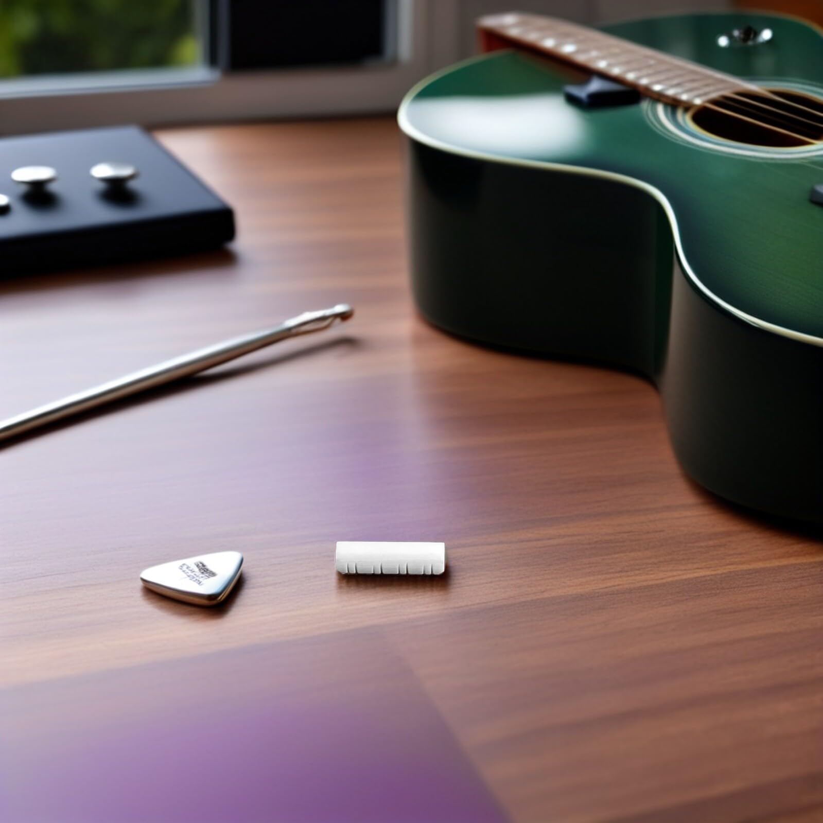 minkissy 8-saitiger Mandolinen Gitarrensattel aus Echtem Ochsenknochen Weiß Verbessert Spielbarkeit und Leicht Zuschneidbar Instrumentenzubehör für Musiker