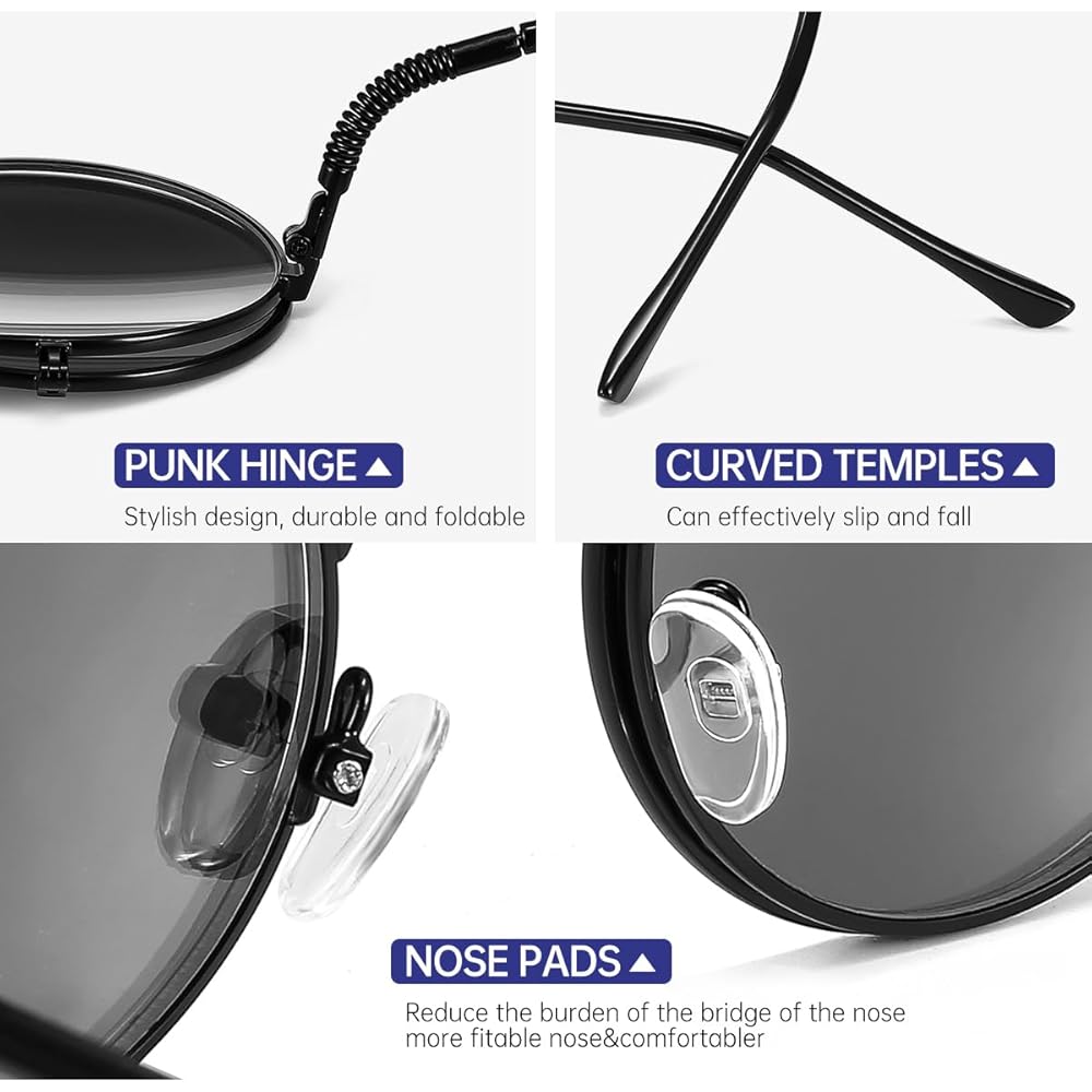 小物 GDC Round Sunglasses Retro Unisex Sunglasses in a Round silhouette and metal