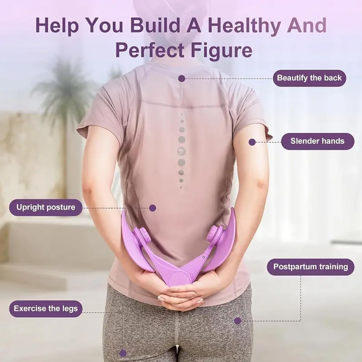 MURTISIDDH Pelvic Floor Muscle Trainer with Screw - Pink | Targeted Leg Exercise at Home | Advanced Pelvic Floor Muscle Exerciser | Effective Pelvic Floor Exerciser to Tone Your Lower Body(Multicolor) 4