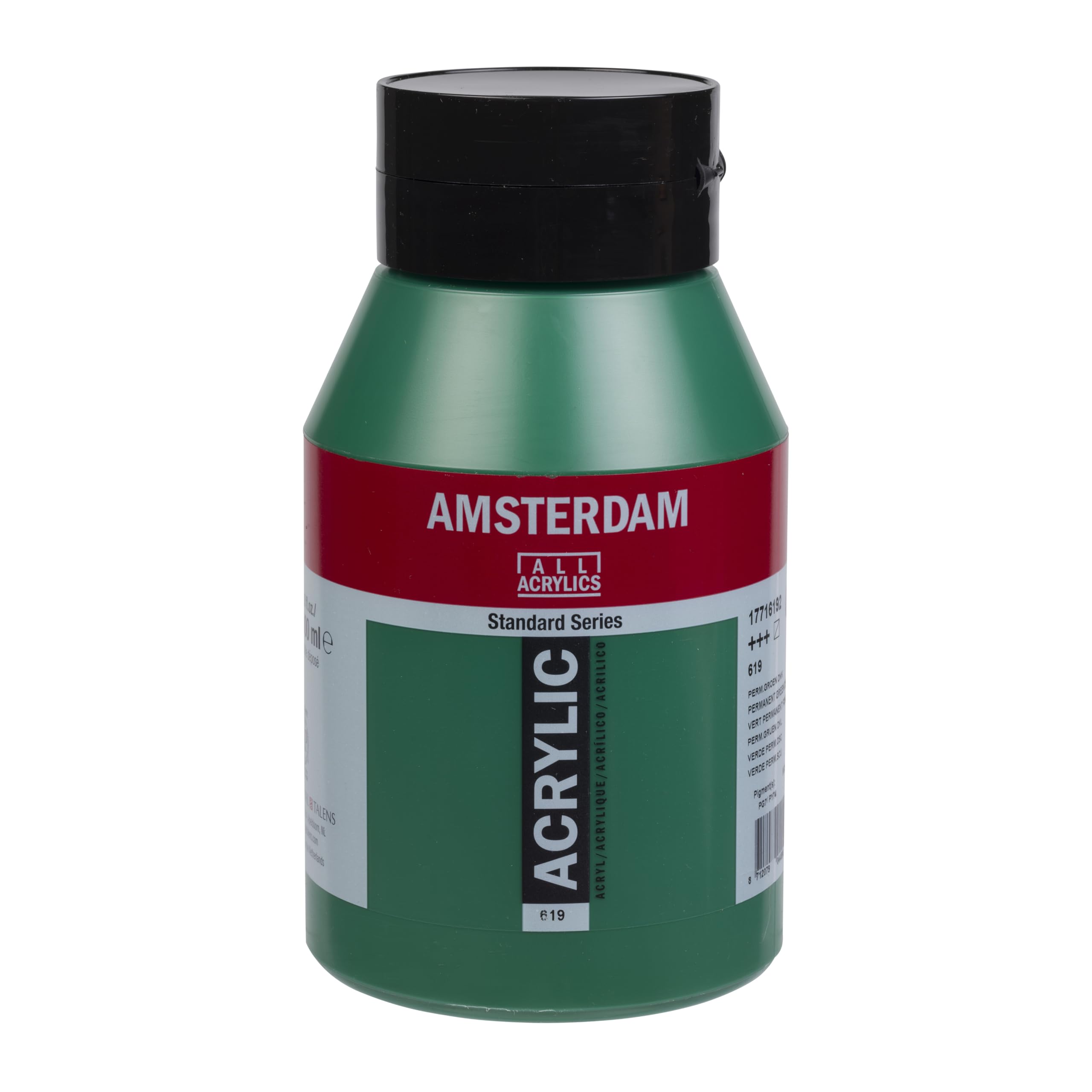 Amsterdam Standard Series Acrylic - Permanent Green Deep 619-1000 ml Jar - Water-Based, Lightfast, Satin Finish, Durable & Flexible Paint Film - Made in Netherlands — image 1