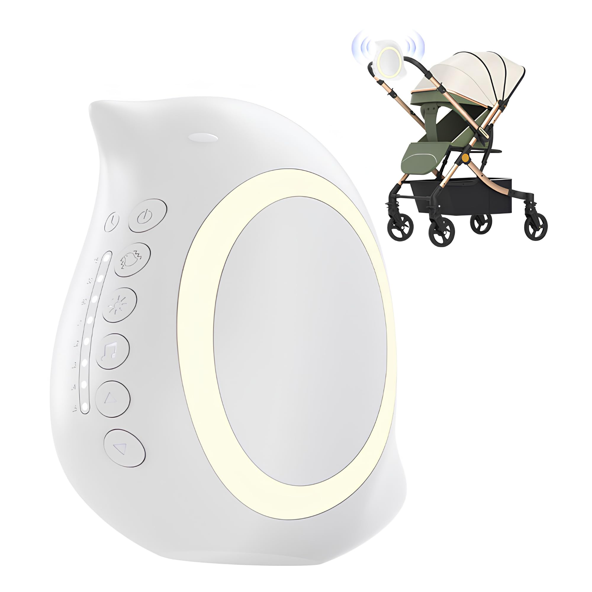 BWS Rechargeable Baby Pram Rocker, Universal Pushchair and Stroller Rocking Device, Adjustable Speed, Soothing Motion, Stroller Vibrator, Relaxing