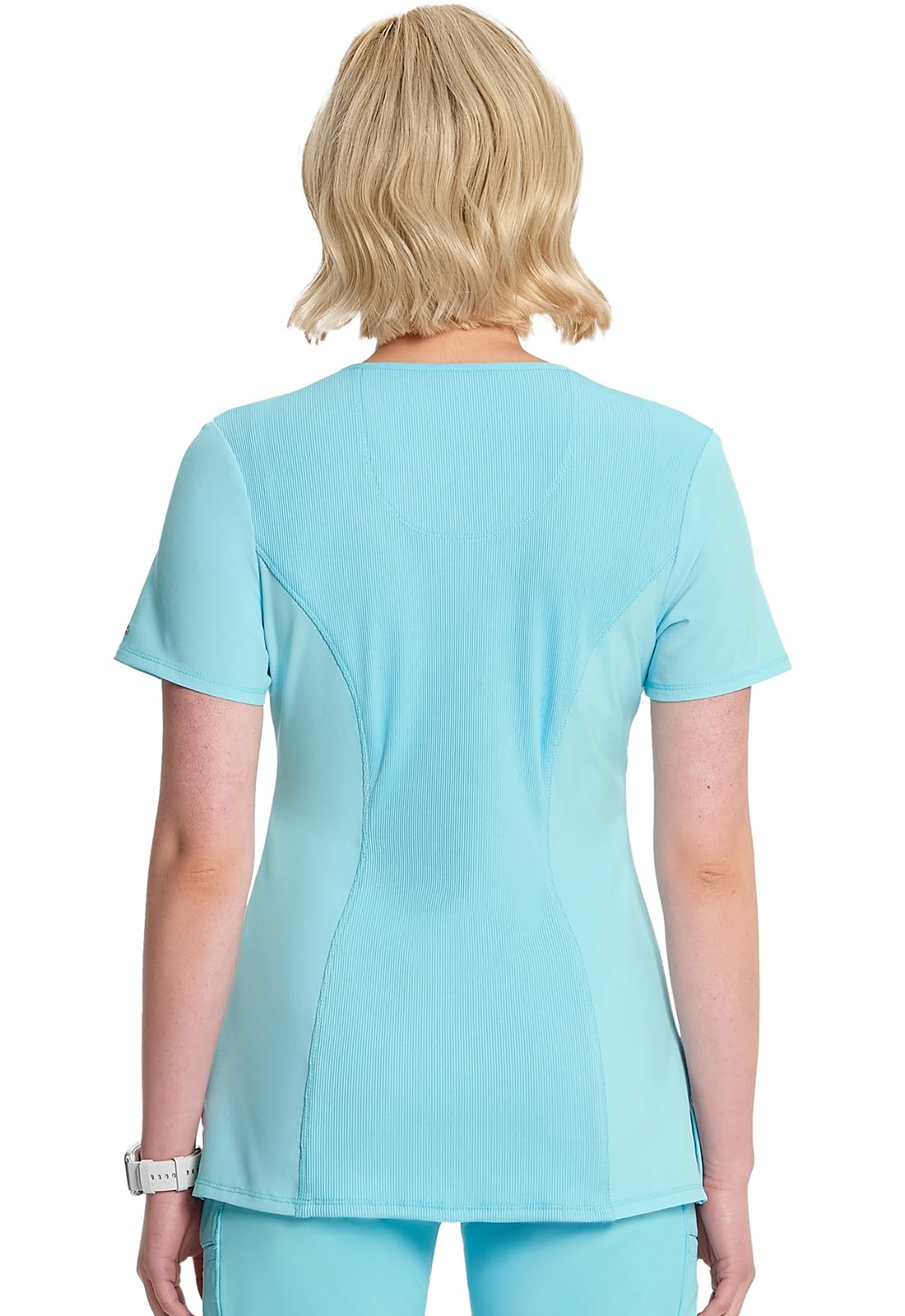 Cherokee Infinity 2624A Schlupfkasack für Damen, Rundhalsausschnitt, 3 Taschen, 360° Stretch, 2624A, Blau (Cloud Blue), Groß