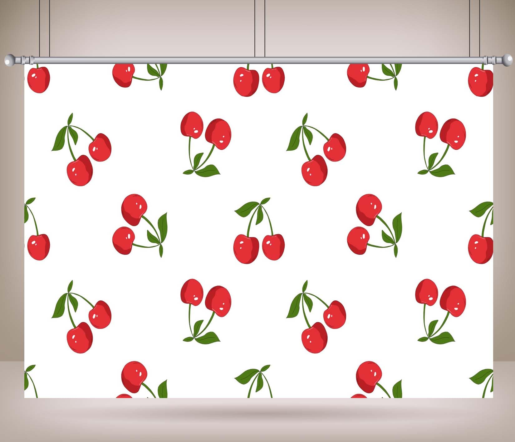 BELECO 4.6x3m Telo sfondo ciliegie | Ciliegie rosse sfondo bianco tema frutta elegante banner ritratti accessori studio fotografico