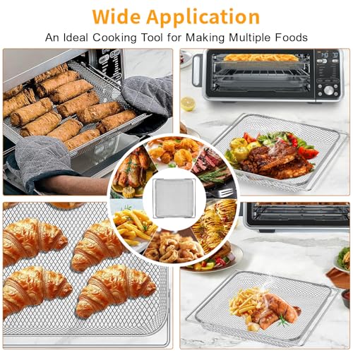 Image of Air Fryer Accessories for Ninja Foodi 13 in 1 SP351 SP301 SP201 Air Fry Countertop Toaster Oven, 13.5''x12.3'' Air Fryer Replacement Parts Basket Wire Rack Roasting Steamer Grill Racks Tray