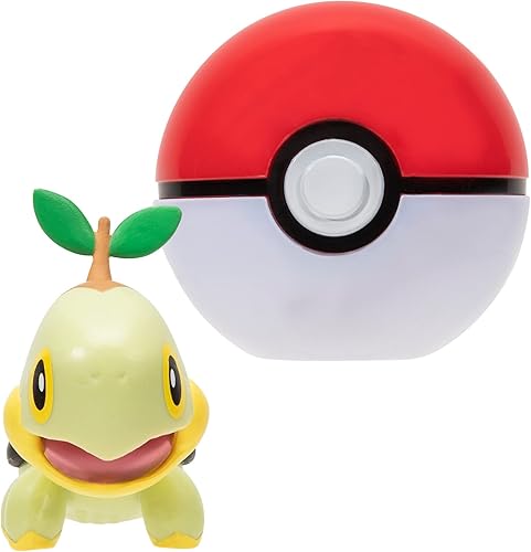 Miniatura 2 de Pokémon PKW2662 - Clip'n'Go Pokéball - Chelast & Pokéball, Official Pokéball with Detailed 5 cm Figure