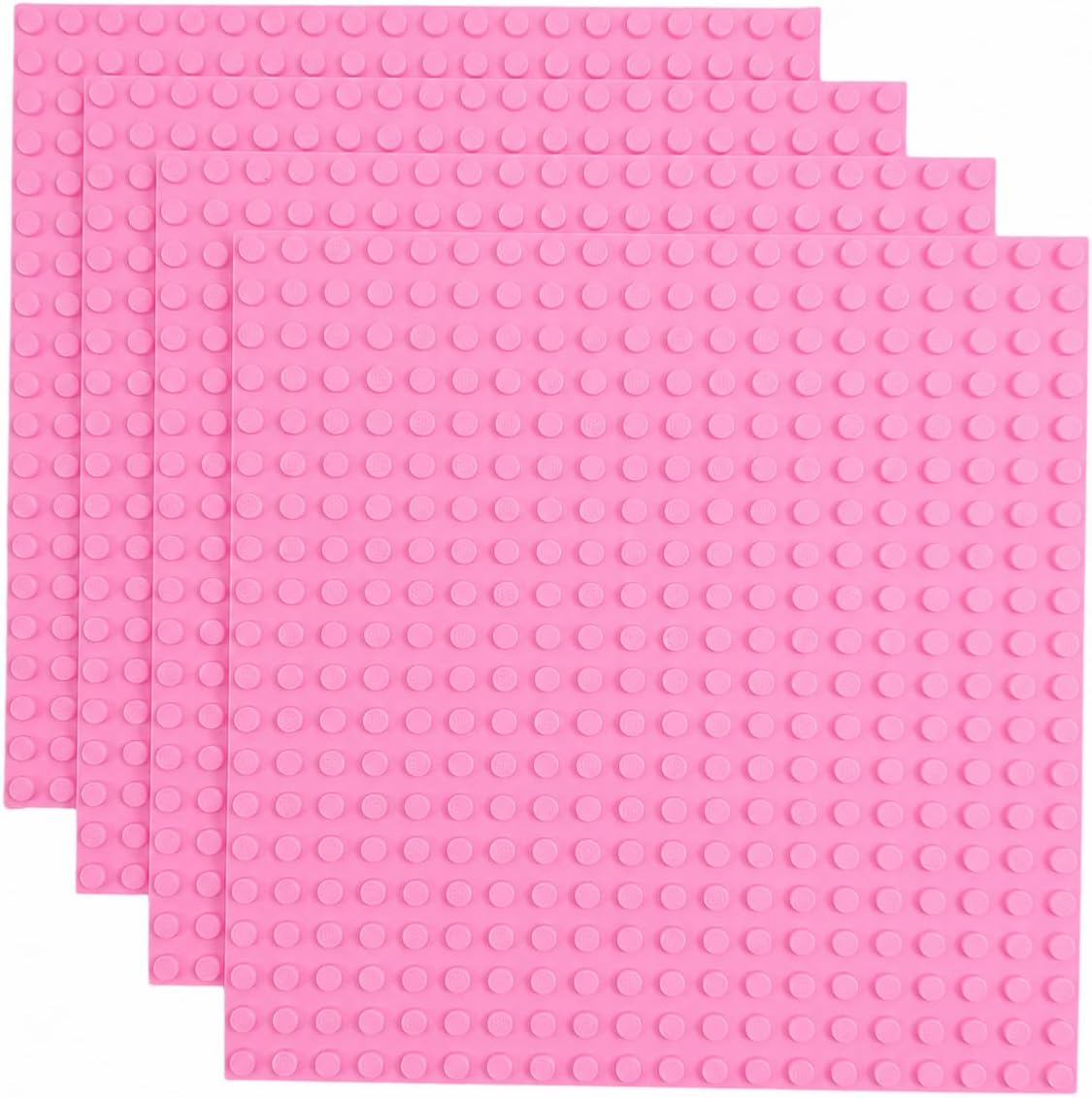Classic Baseplate - Building Kit for Toddlers & Kids - 20 x 20 Studs - 6.3 x 6.3 inches - Pack of 4 Baseplates - Compatible with Major Brands