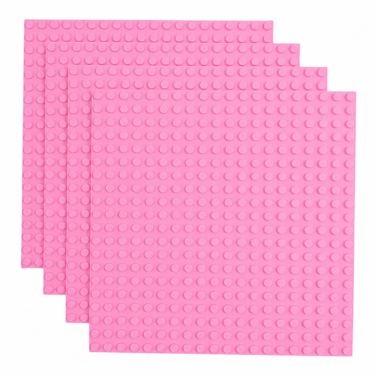 Classic Baseplate - Building Kit for Toddlers &amp; Kids - 20 x 20 Studs - 6.3 x 6.3 inches - Pack of 4 Baseplates - Compatible with Major Brands
