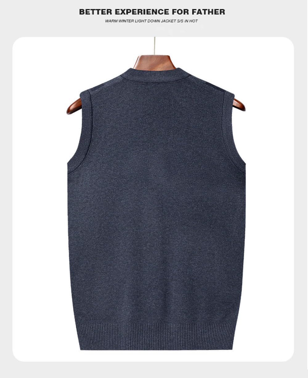 Pullunder Herren Ärmellos,Herren Strickpullover Weste Vintage Kontrast Plaid V-Ausschnitt Ärmellos Knöpfe Strickjacke Weste Klassische Business Strickweste Herbst Winter Warme Strick Tank Tops