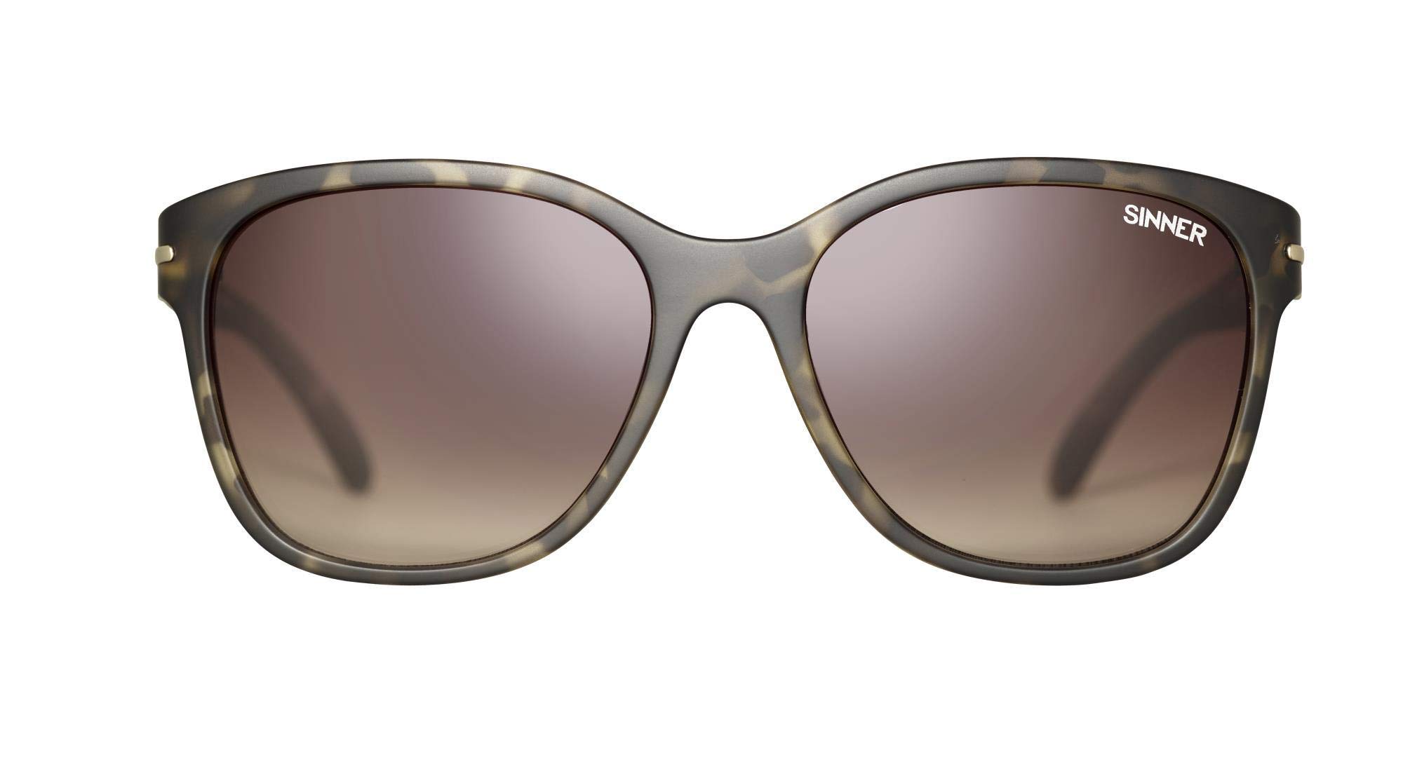 Sinner Men's Dual Olive Tort Sintec Brown Paraiso Sintec Brown Flash Mirror Sunglasses, Neutral, One Size