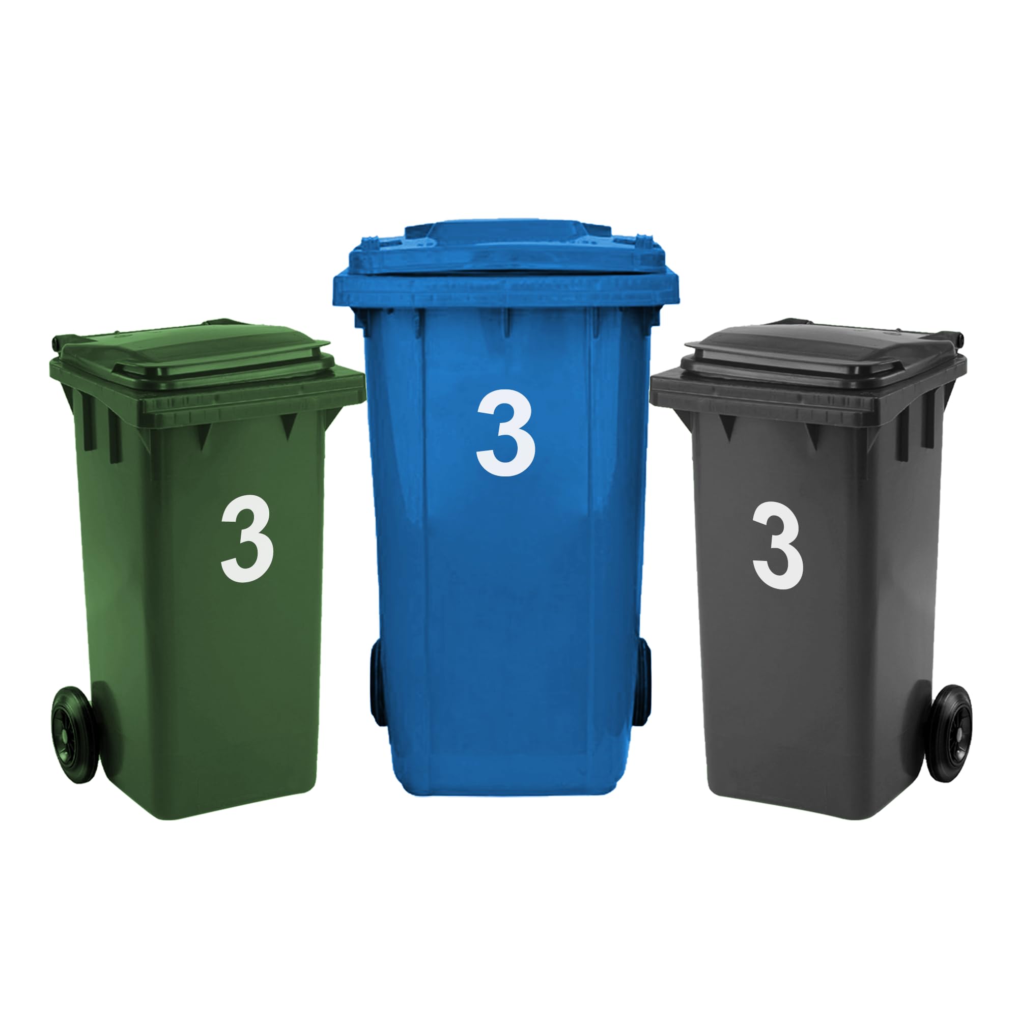 Rubigo 3 x Bin Numbers for Wheelie Bins, 0-99, Letters A-D, 17.5cm Dustbin Stickers, Easy Application Stick On Number Stickers - Weatherproof Self Adhesive Vinyl (5) — view 34