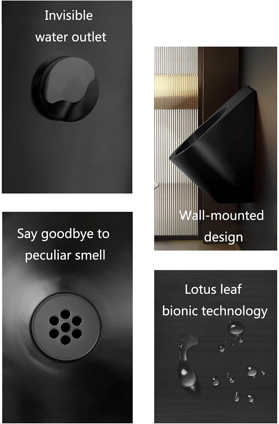 Men's Urinal Wall-Mounted Automatic Flush Urinal Intelligent Valve Urinal Toilet Indoor Infrared Sensor Urinal