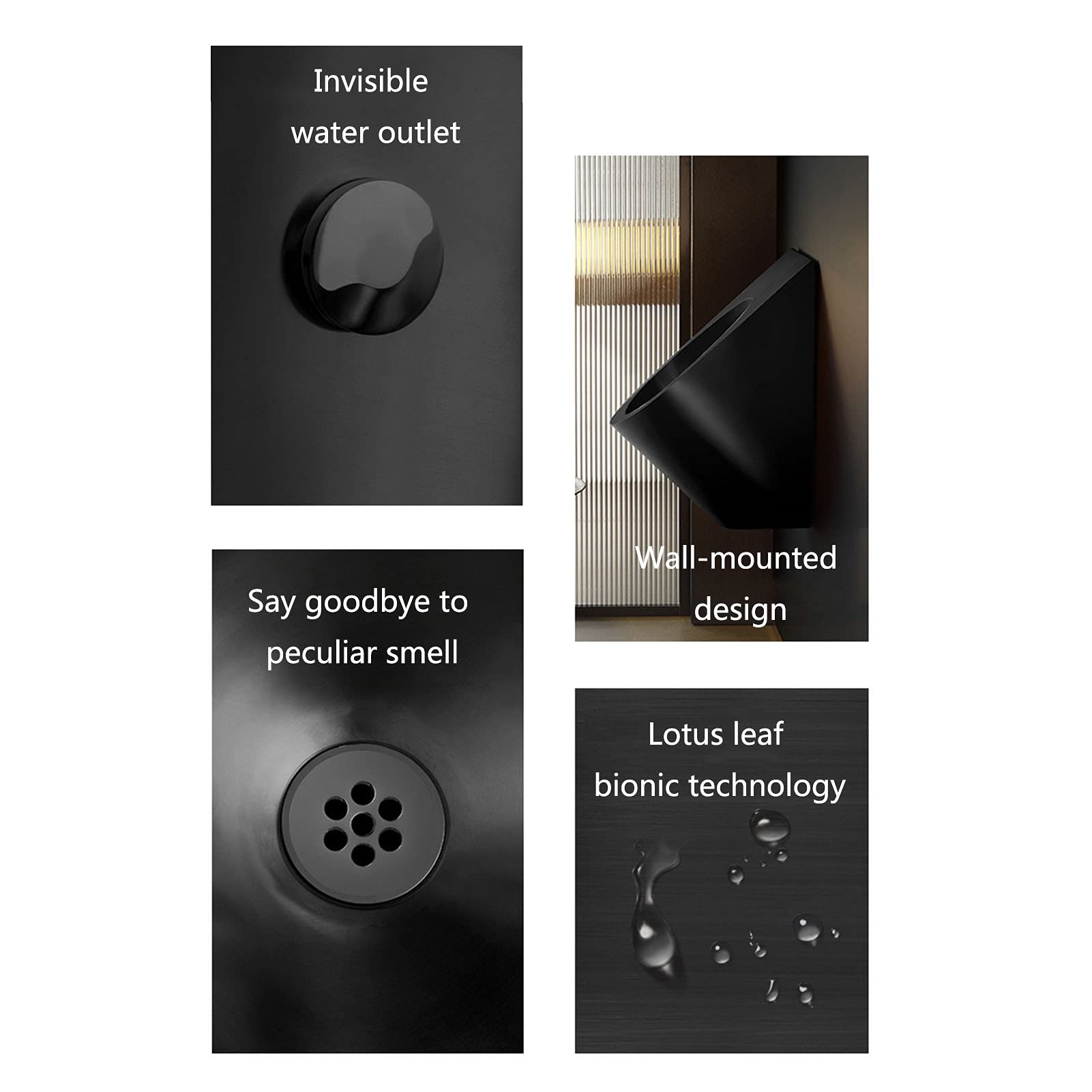 iumLeap Men's Urinal Wall-Mounted Automatic Flush Urinal Intelligent Valve Urinal Toilet Indoor Infrared Sensor Urinal