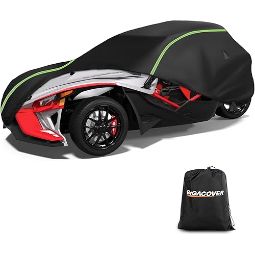 Full Cover Compatible with Polaris Slingshot with Roof, 420D Oxford Cloth Windshield Cover Waterproof Windproof All Weather Protection Covers for Slingshot S SL SLR R Signature LE Accessories