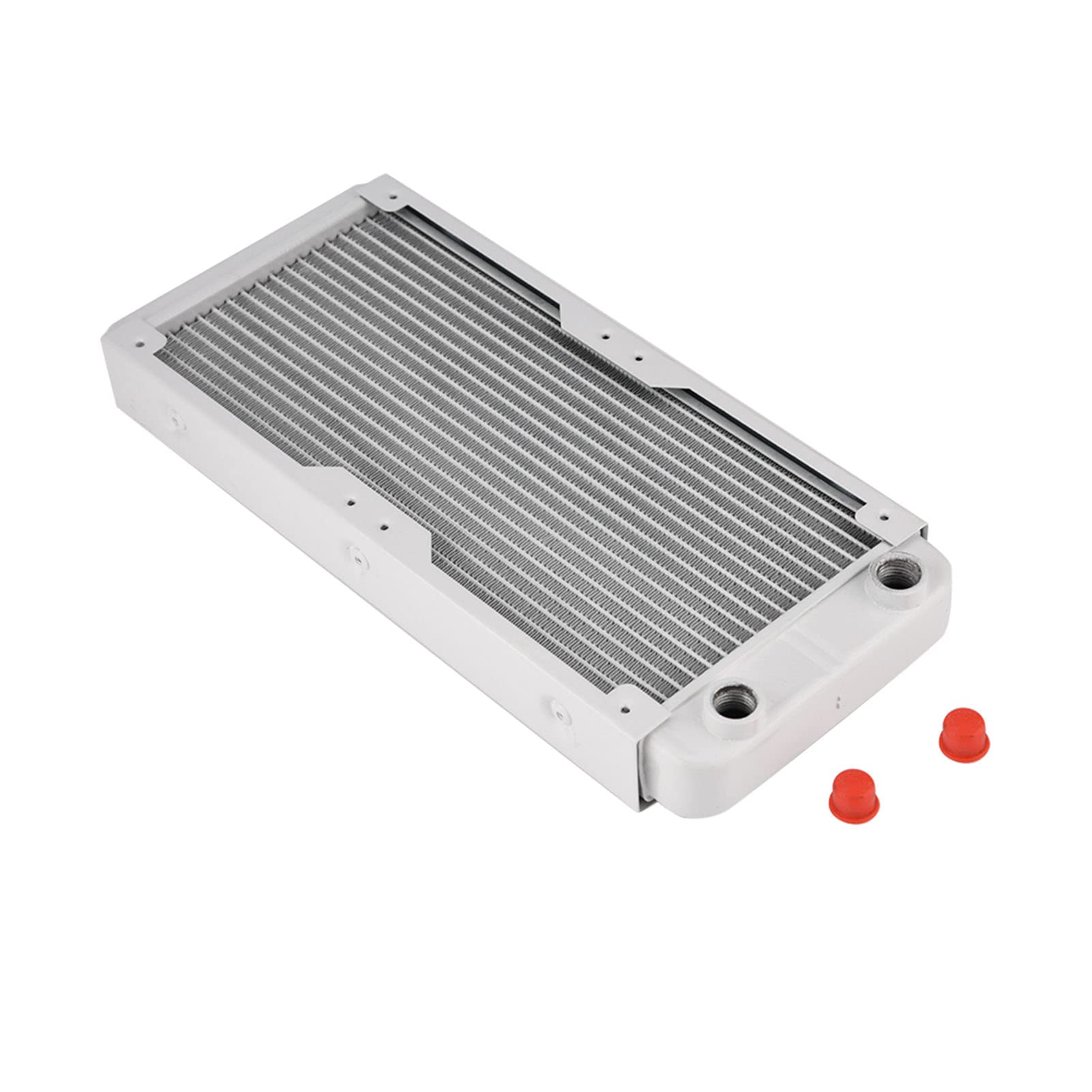 KIMISS Radiateur de Refroidissement par Eau en Aluminium - Dissipateur de Chaleur Blanc pour Ordinateur (240mm)