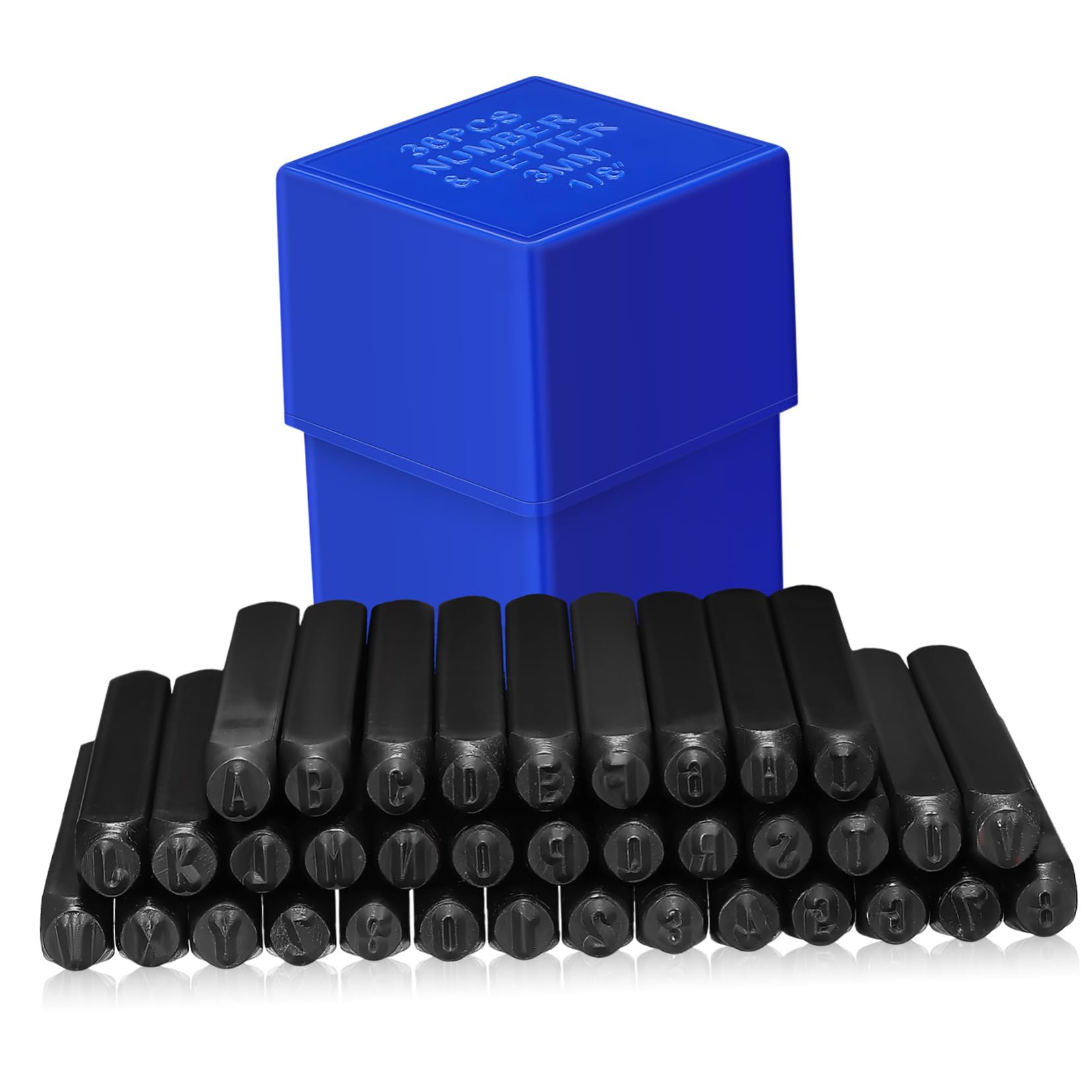 1set Punzoni Metallo per Numeri e Lettere Kit di Marcatura Carbonioso per Branding e Etichettatura Precisione e Durabilità per Artigiani e Creativi