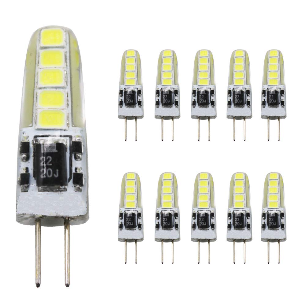 Eosnow 10pcs G4 LED Ampoules 2W Bi Pin Base Dimmable Ampoules Pour Lustre Plafonnier Lampe De Table Blanc Chaud 3000K AC 1224V