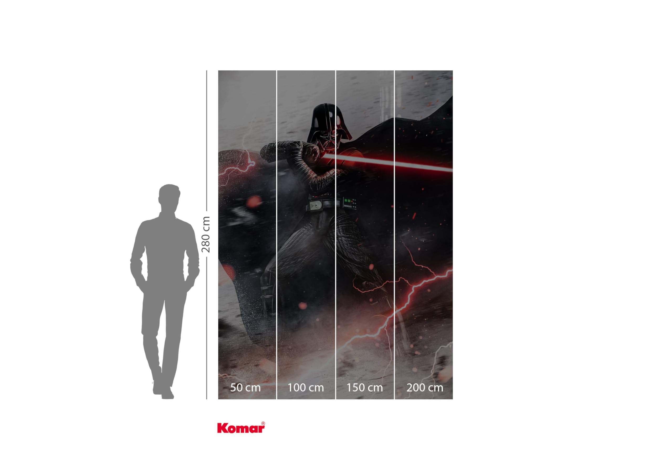 Komar Star Wars fototapeta z włókniny - Star Wars Vader Dark Forces - wymiary: 200 x 280 cm (szerokość x wysokość) - tapeta dziecięca, pokój dziecięcy, tapeta - IADX4-025