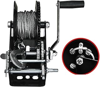 Electric Hoist Winch Hand Winch,800LBS Heavy Duty Boat Truck Self Locking Wire Rope Cable Ratcheting Manual Hand Winch for Crane (Size : 800LBS, Color : 10Meters Cable)