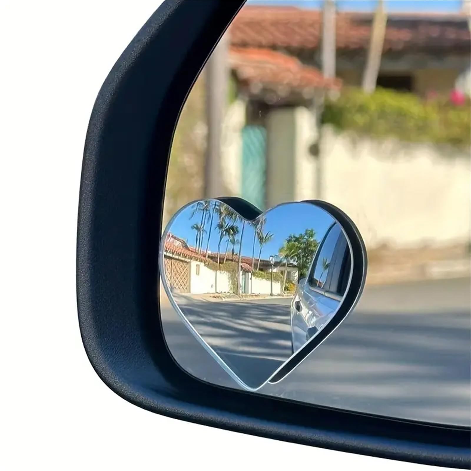 Toter Winkel Spiegel Auto Herzförmige Blind-Winkel-Spiegel für Autos, 2/4-teiliger Seitenspiegel, rahmenloser, Fahrzeug-Seitenspiegel(Heart Shape-4Pcs)