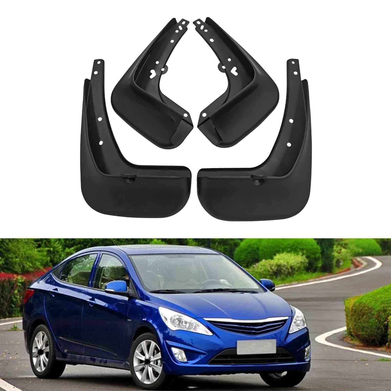 YPSBBHD Car Mud Flaps Fender Splash Guards, Compatible with Hyundai Verna 2010-2013, Splashproof Exterior Accessories for Car Wheel Protector