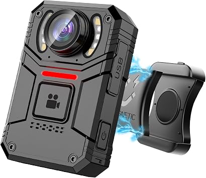 SPIKECAM S3 4K Body Camera with Audio and Video Recording, 160 Wide Angle Body Cam, 2 Inch Screen, Front Record Button, 3.9 oz Lightweight Bodycam for Security Guards and Patrol Officers