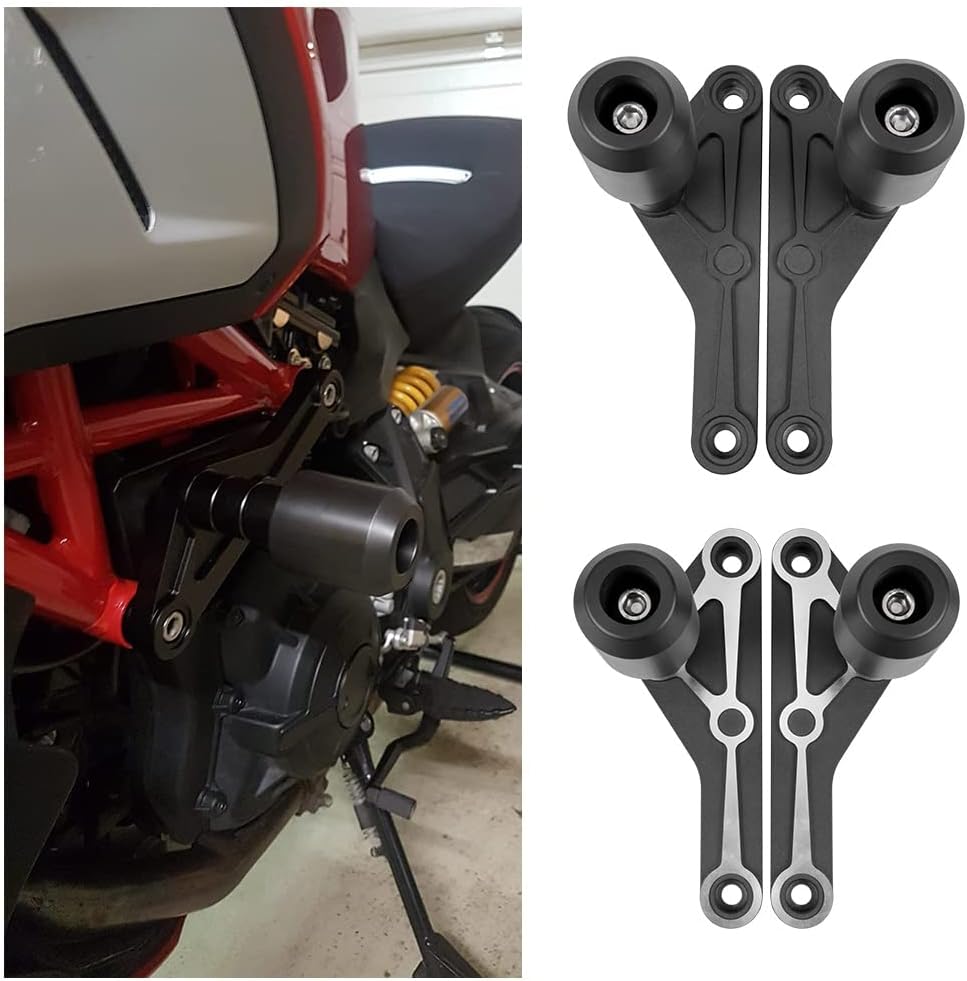 Motorcycle Stainless Steel Frame Slider Engine Guard Anti Crash Pad Fairing Falling Side Protector Kit for Du.Cati XDiavel X Diavel S DIAVEL 1260 1260 S Accessories Parts 2016-2022 (Black)