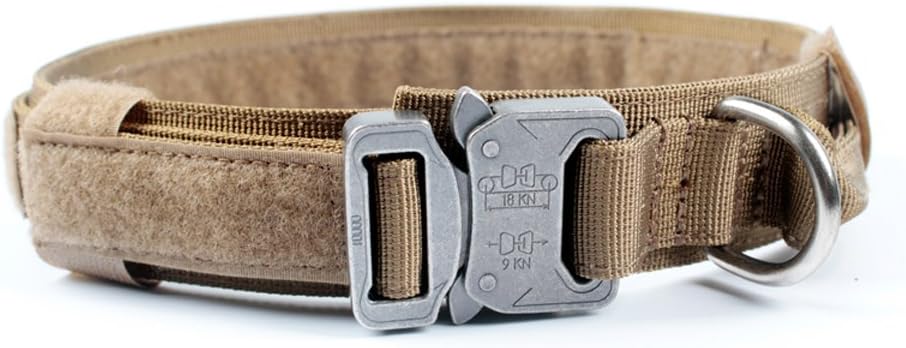 Yisibo Harness Dog Collar Nylon Tactical Dog Collar Military Training Adjustable Dog Collar for Small Medium Large Dogs with D-Ring…