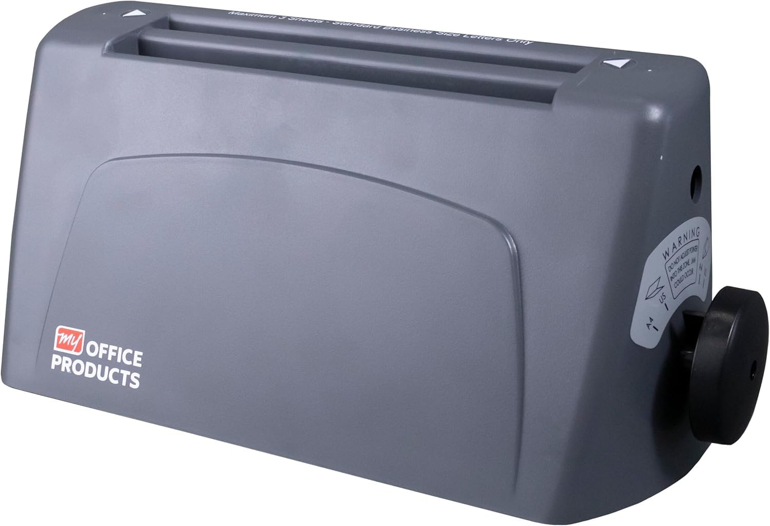 P6500 My Office Products Schreibtisch-Papierordner-Faltmaschine, Brief-oder Halbfalz, Sets mit 1-3 Blättern, 21,6 x 27,9 cm, 68 bis 90 g/m², 18 bis 10,9 kg Bond-Papier, 1800 Blatt pro Stunde