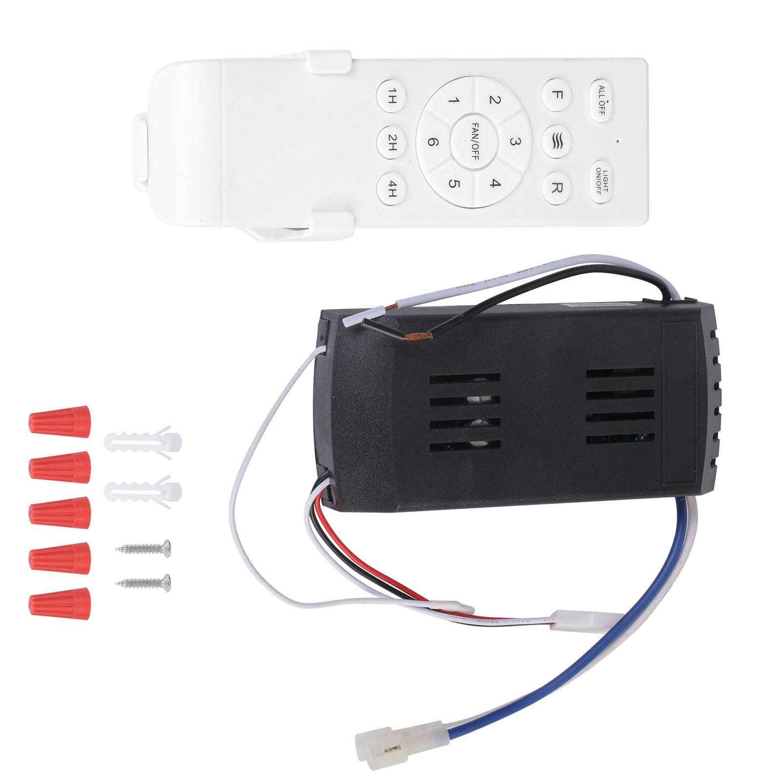 Qusinfc Motor Fan Light Remote Controller 6 Variable Speeds Reverse Timer Easy Install Texture Ceiling Fan Remote Control Set