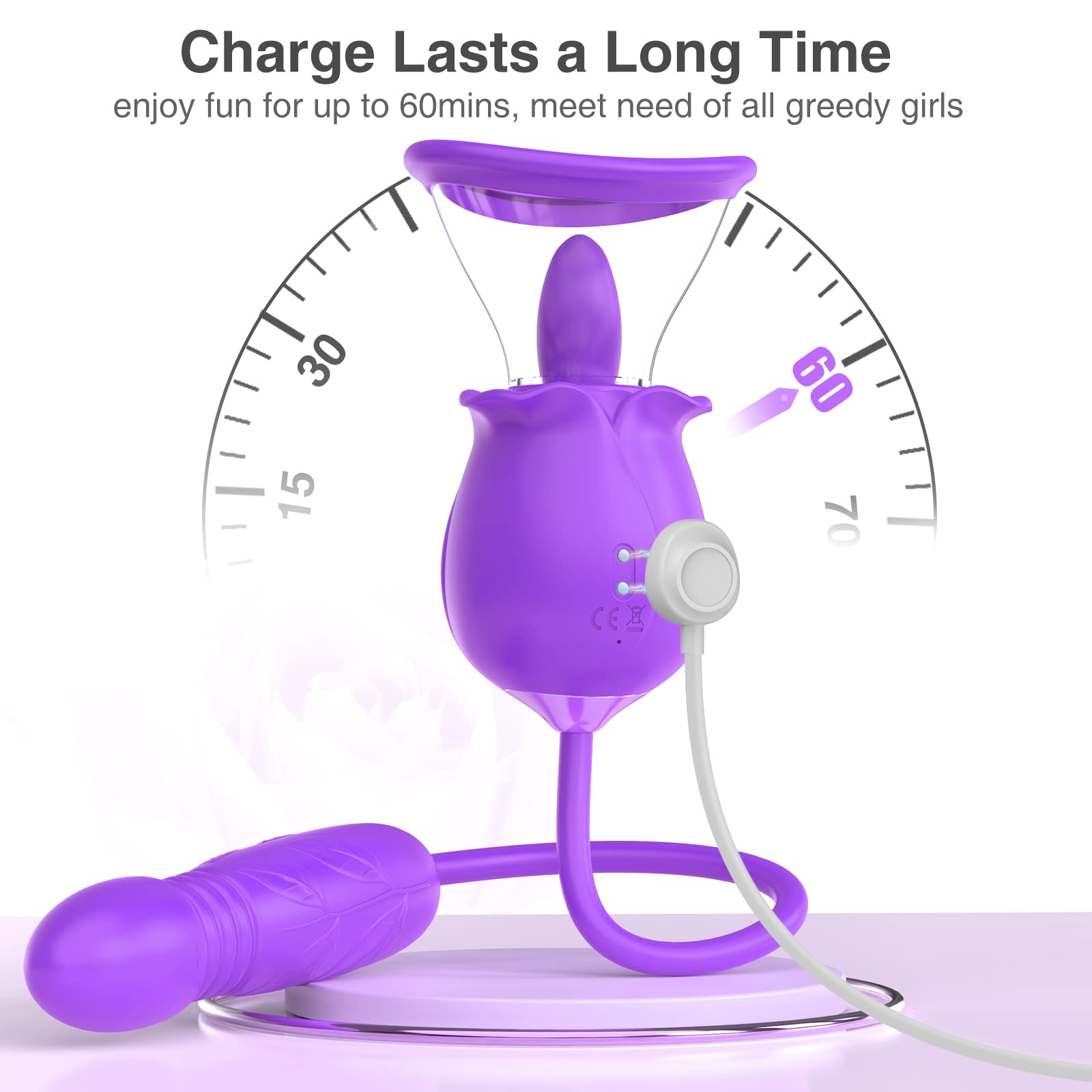 Rose Sex Toy for Womens Sex Toys - 3in1 Rose Nipple Toys with 7 Tongue Licking & 3 Thrusting Vibrator Dildo Adult Sex Toys for Couples Clitoral G Spot Vibrators Vibrater Sex Machine: Rose Sex Toy for Womens Sex Toys - 3in1 Rose Adult Tools with 7 Tongue Licking & 3 Thrusting Vibrator Dildo Adult Sex Toys for Couples G Spot Vibrators