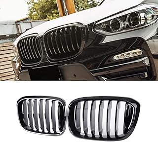 LDG X3 Grill Grille for 2018-2021 X3 G01 2019-2021 X4 G02, ABS X3 Black Grill Kidney (Single Slat 2pcs set)