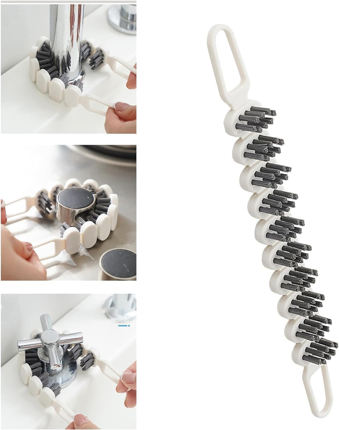 Senvox Folding Gap Cleaning Brush | Flexible Crevice Cleaner with Foldable Handle | Durable Nylon Bristles for Window Tracks, Sliding Doors, Faucets & Hard-to-Reach Areas-image-20