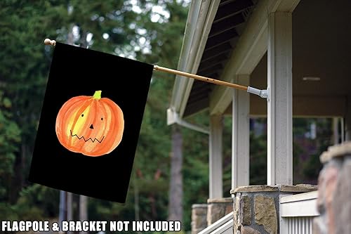 Miniatura 4 de Toland Home Garden 1012587 - Bandera de Halloween negra de Jack O'Lantern On Black de 28 x 40 pulgadas, doble cara para decoración de casa de