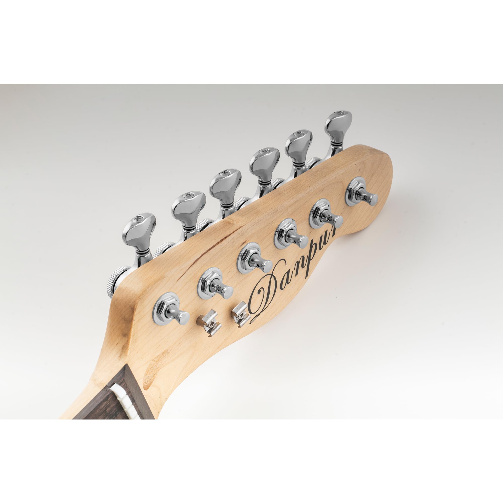 Musiclily Pro 6 en Línea Ratio 18:1 Sellado Guitarra Clavijeros Bloqueo Clavijas de Afinación con Botones G-Style Tornillo 45 Grados para Guitarra Eléctrica tipo Strat Tele, Cromado